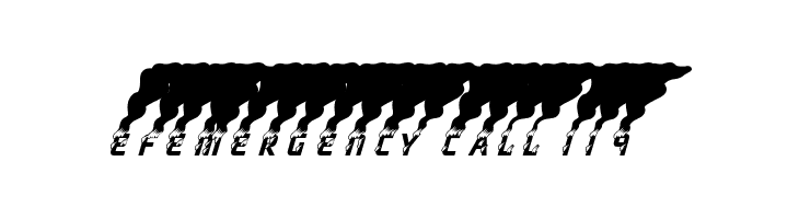 efEMERGENCY CALL 119 Font