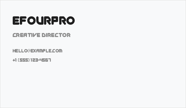 efourpro Business Card