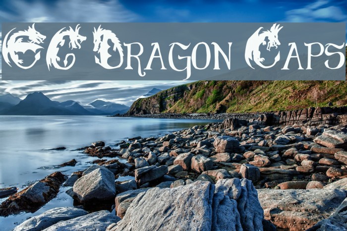 EG Dragon Caps Font examples