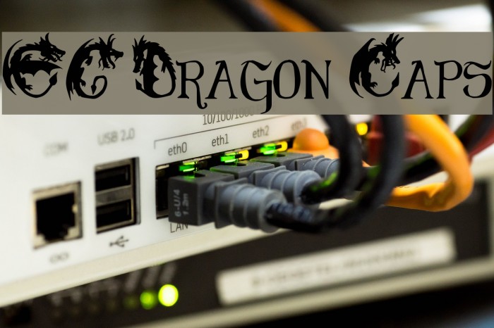 EG Dragon Caps Font examples