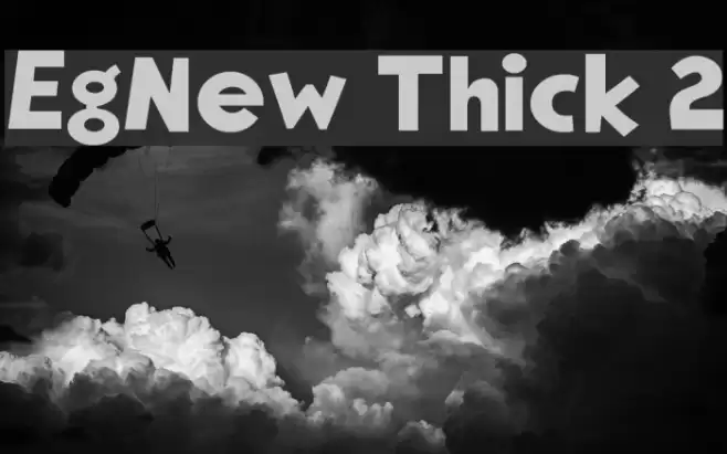 EgNew Thick 2 Font examples
