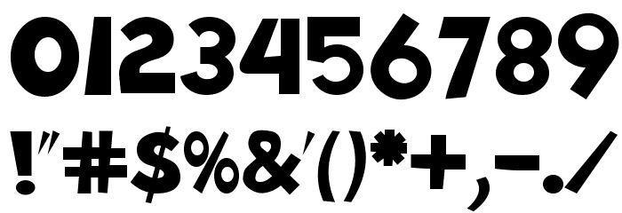 EgNew Thick Font OTHER CHARS