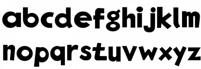 EgNew Thick 字体 小写