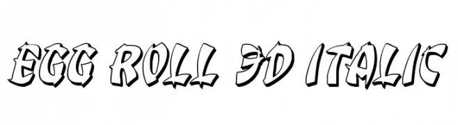 Egg Roll 3D Italic  Fuentes Gratis Descargar