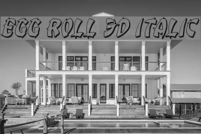 Egg Roll 3D Italic Example 1