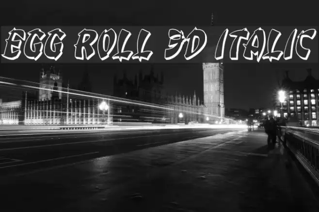 Egg Roll 3D Italic Example 2