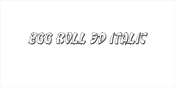 Egg Roll 3D Italic Logo