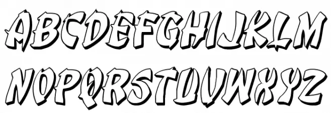 Egg Roll 3D Italic Fuentes MINÚSCULAS