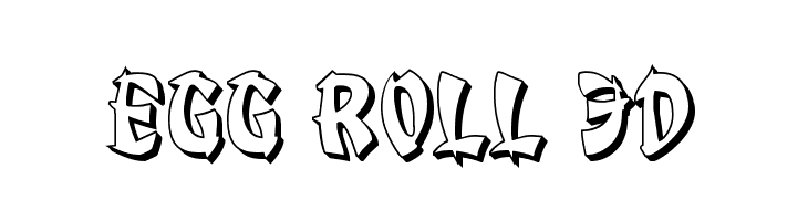 Egg Roll 3D  免费字体下载