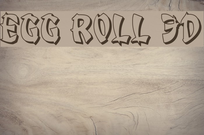 Egg Roll 3D Example 1