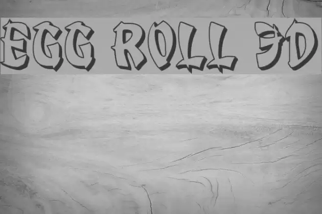Egg Roll 3D Font examples