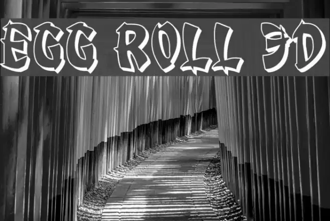 Egg Roll 3D Font examples