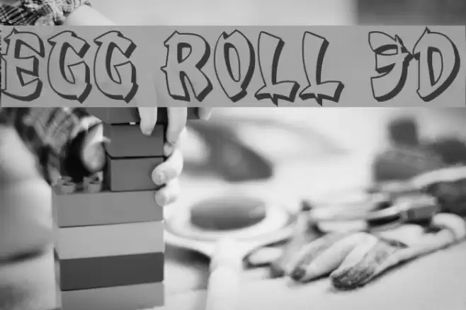 Egg Roll 3D Font examples