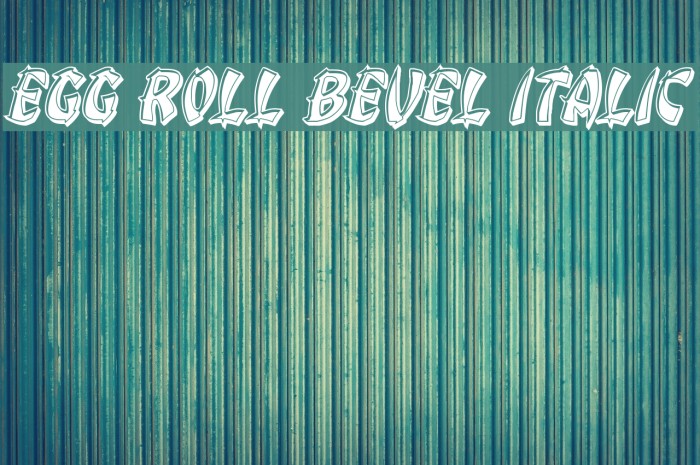 Egg Roll Bevel Italic Font examples