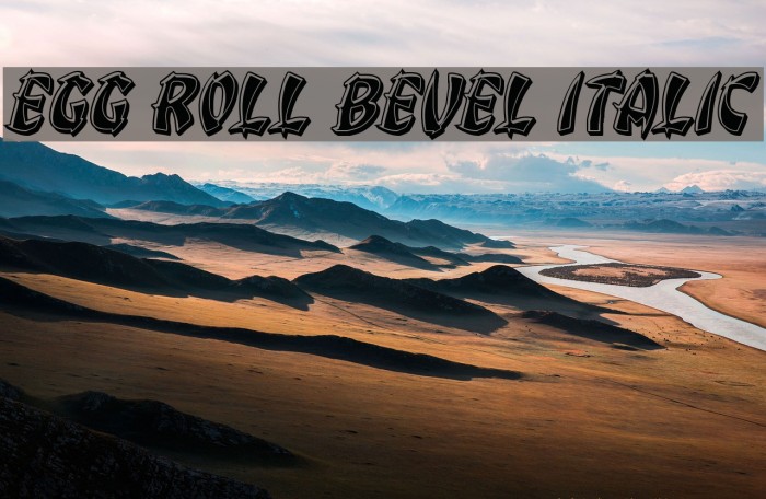 Egg Roll Bevel Italic Font examples