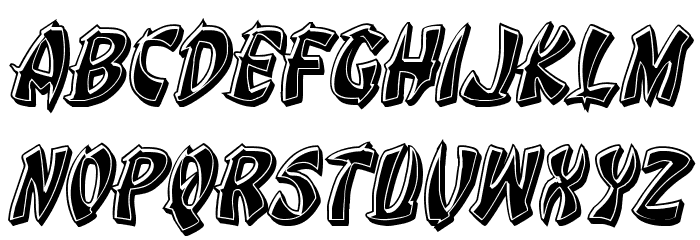 Egg Roll Bevel Italic Font LOWERCASE