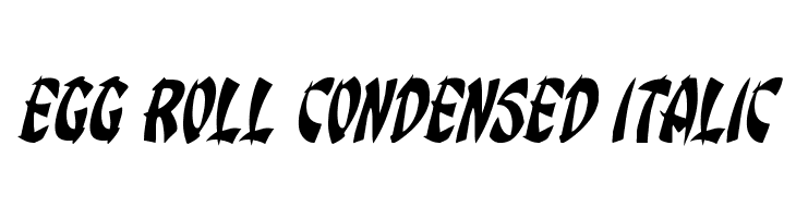 Egg Roll Condensed Italic  Frei Schriftart Herunterladen