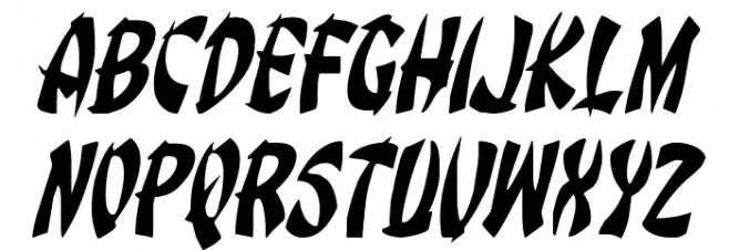 Egg Roll Condensed Italic फ़ॉन्ट अपरकेस