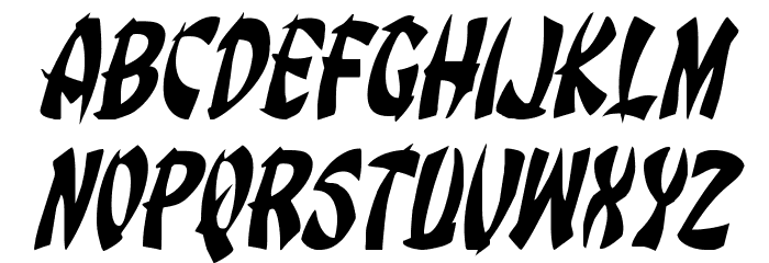 Egg Roll Condensed Italic Font LOWERCASE