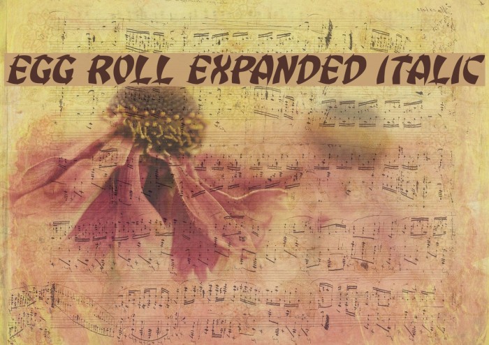 Egg Roll Expanded Italic Font examples
