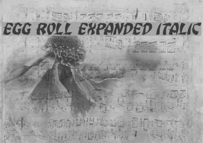 Egg Roll Expanded Italic Example 1