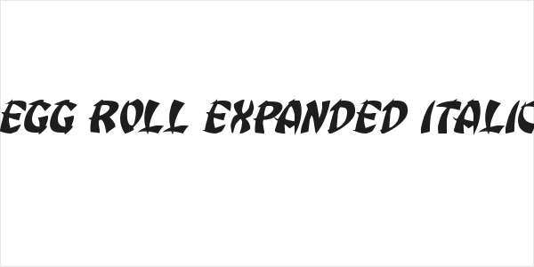 Egg Roll Expanded Italic Logo