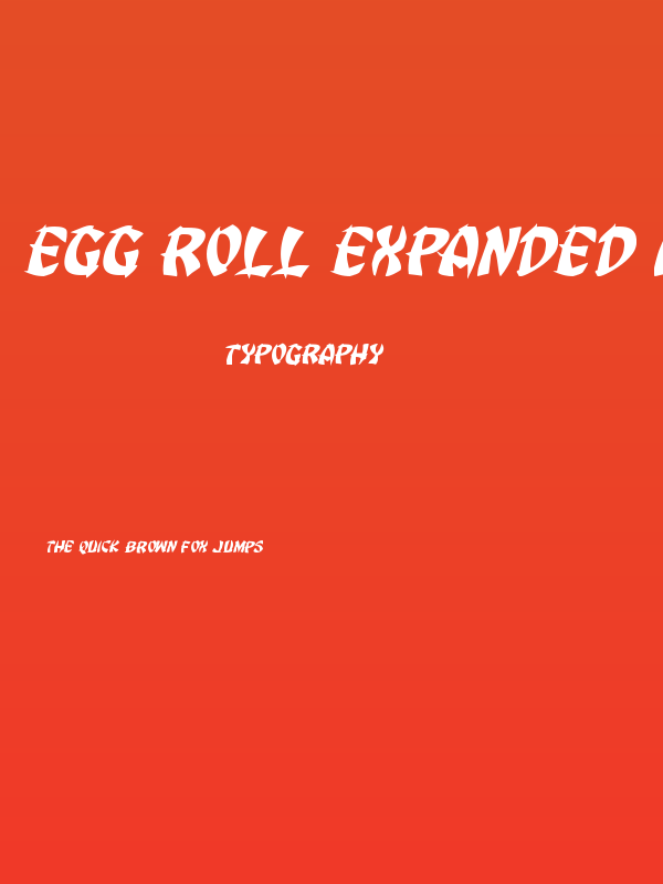 Egg Roll Expanded Italic Poster