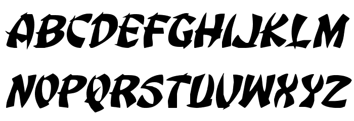 Egg Roll Expanded Italic Font LOWERCASE