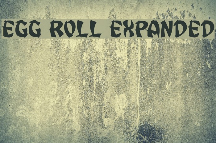 Egg Roll Expanded Font examples