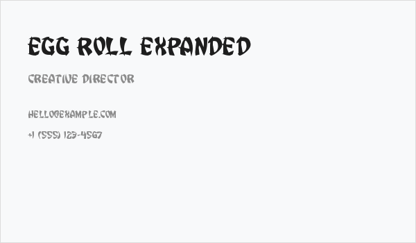 Egg Roll Expanded Business Card