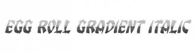 Egg Roll Gradient Italic  フリーフォントのダウンロード