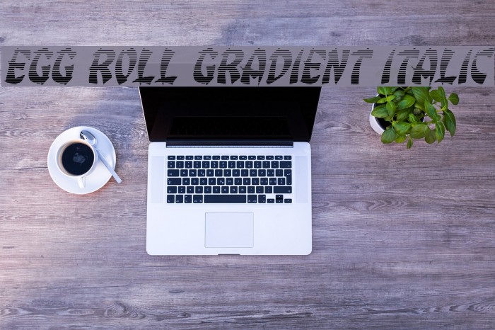 Egg Roll Gradient Italic Font examples