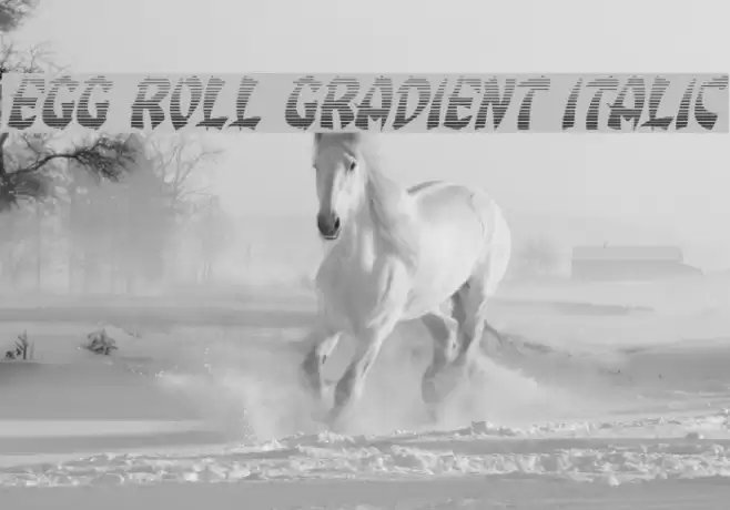 Egg Roll Gradient Italic Font examples