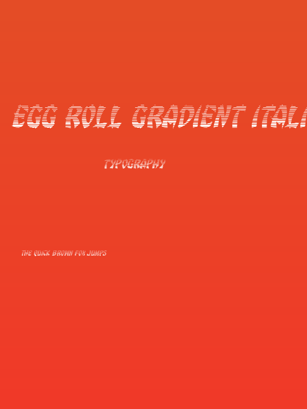Egg Roll Gradient Italic Poster