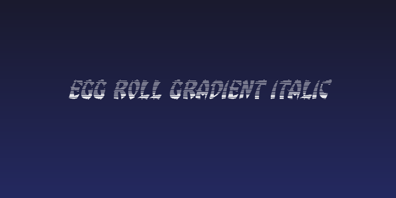 Egg Roll Gradient Italic Social Header