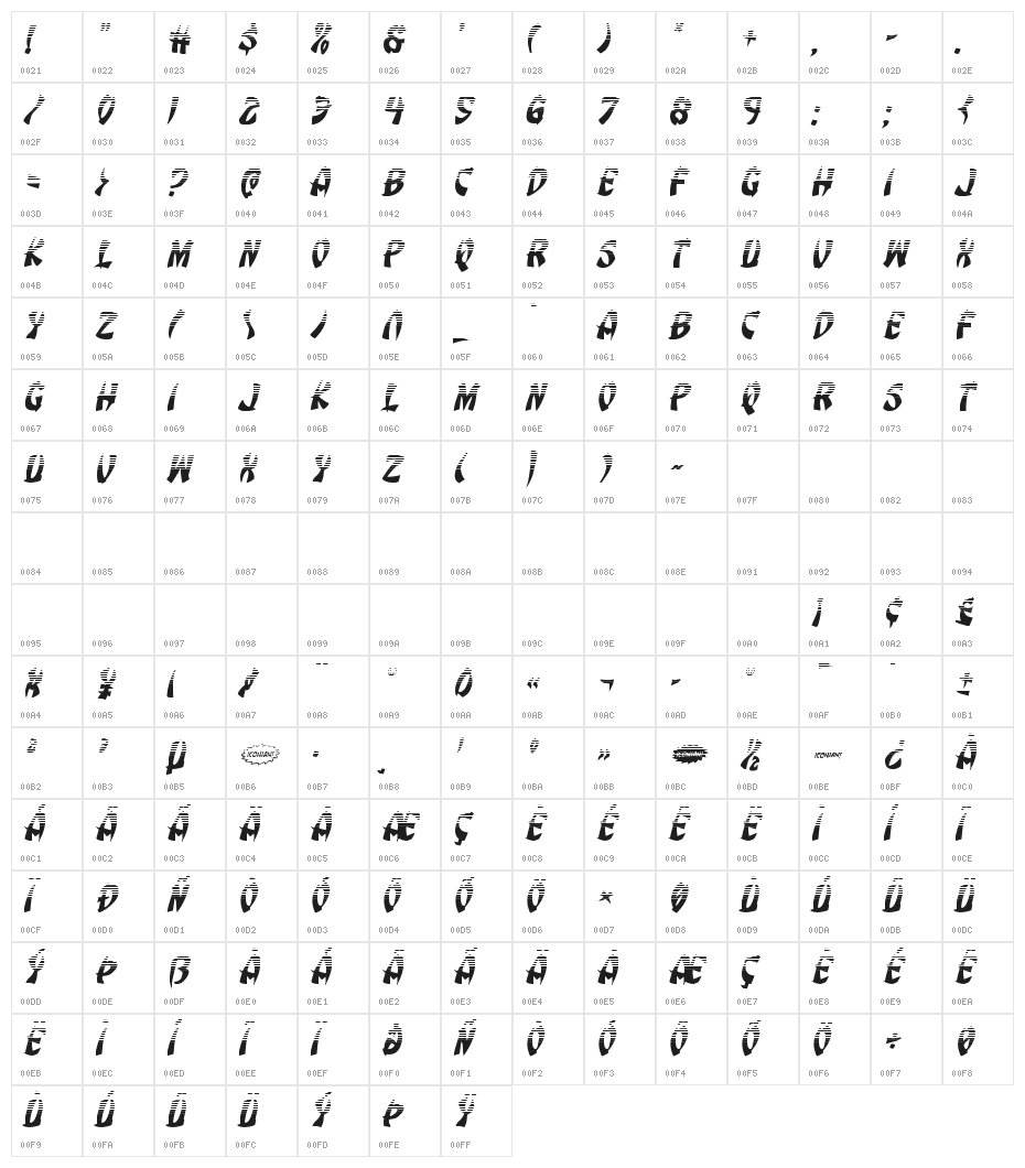 Egg Roll Halftone Character Map
