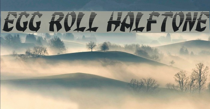 Egg Roll Halftone Font examples