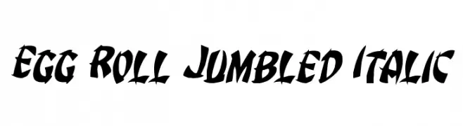 Egg Roll Jumbled Italic  Frei Schriftart Herunterladen