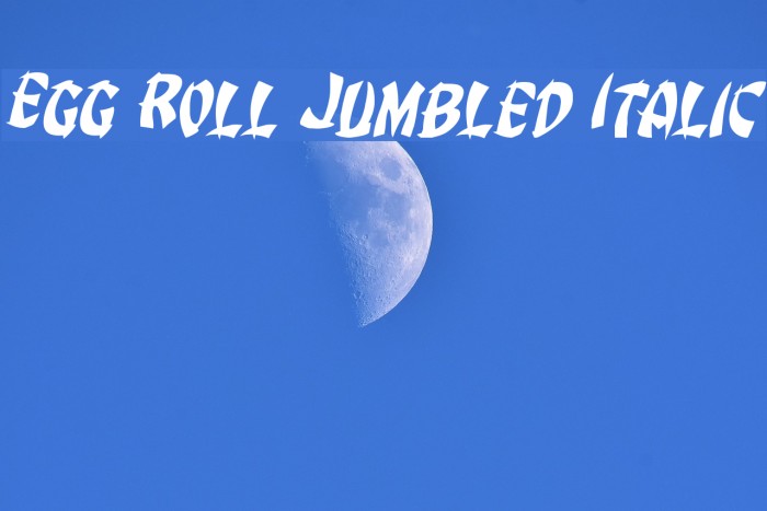 Egg Roll Jumbled Italic Font examples
