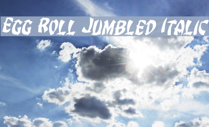 Egg Roll Jumbled Italic Font examples