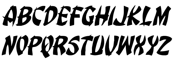 Egg Roll Jumbled Italic Font LOWERCASE