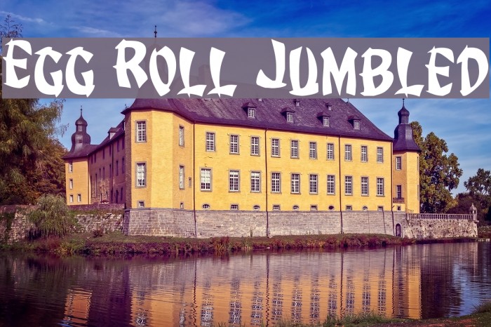 Egg Roll Jumbled Font examples