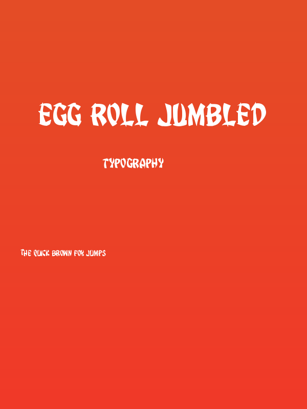 Egg Roll Jumbled Poster
