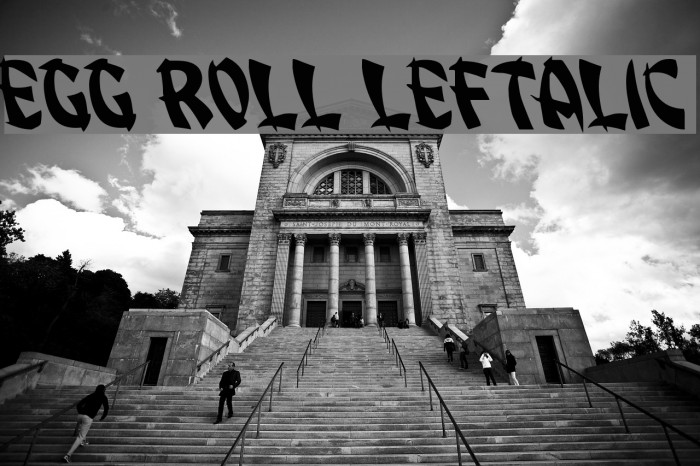 Egg Roll Leftalic Font examples