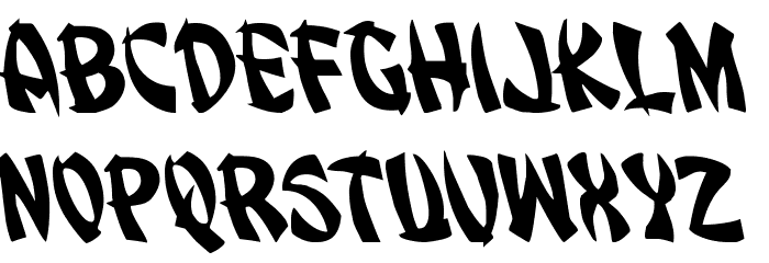 Egg Roll Leftalic Font LOWERCASE