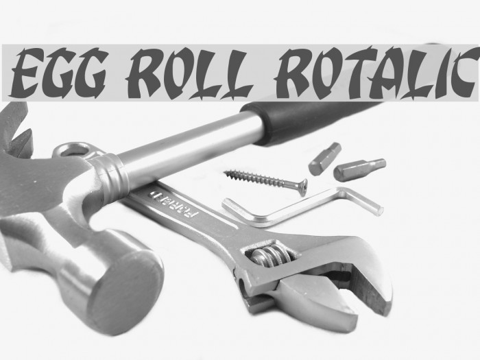 Egg Roll Rotalic Font examples