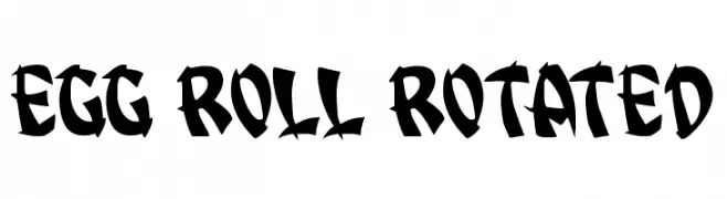 Egg Roll Rotated  Frei Schriftart Herunterladen