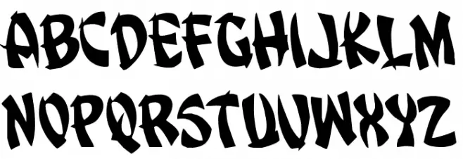 Egg Roll Rotated Schriftart Groß
