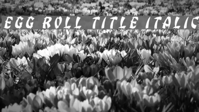 Egg Roll Title Italic Example 1