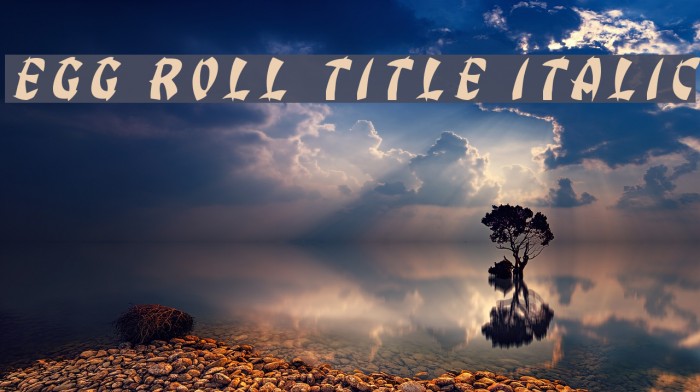 Egg Roll Title Italic Font examples